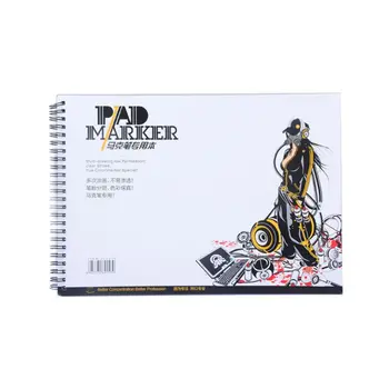 

34 Sheet A3/A4/A5 Professional Marker Paper Spiral Sketch Notepad Book Painting M17F