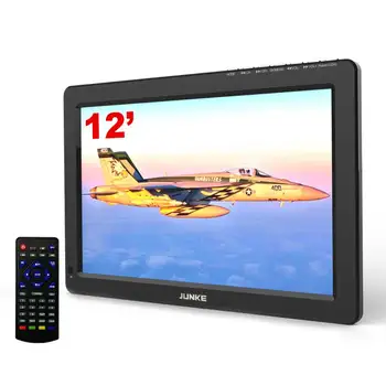 

JUNKE Portable TV 12 Inch Digital And Analog 2 in 1 Led Televisions Support TF Card USB Audio Car Television DVB-T DVB-T2 AC3