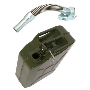 

20L 0.6mm Fuel Oil Petrol Diesel Storage Can with British Style Pour Tube Army Green Heat Dissipation Portable Design Durable