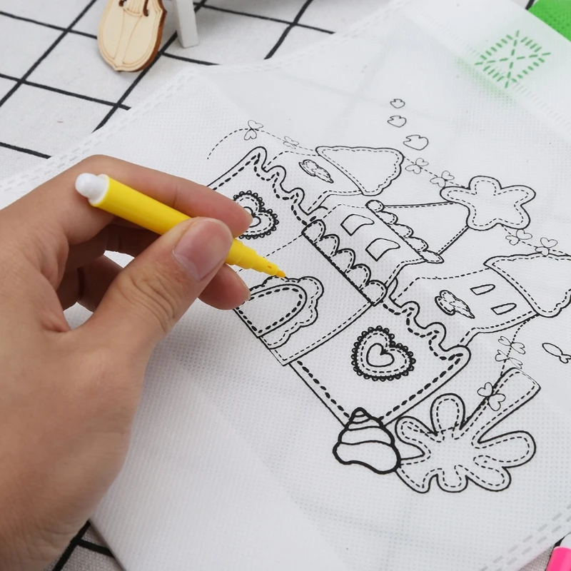 DIY Рисование ремесло цветной мешок Развивающие игрушки для рисования с безопасной водой ручка