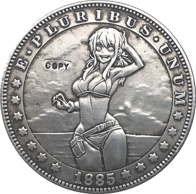 Хобо Никель 1885-CC сша Морган долларовая Монета КОПИЯ Тип 102