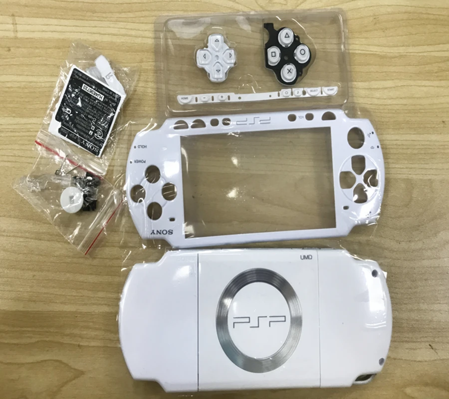 Для PSP3000 PSP 1000 2000 3000 Прозрачная крышка корпуса с сменными комплектами для Sony чехол