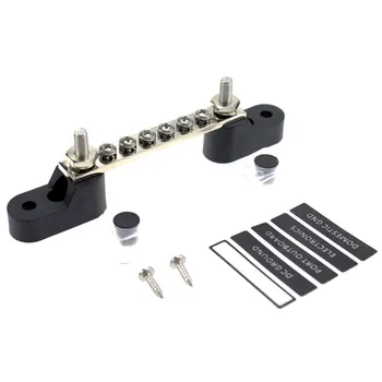 

Iztoss 6 Terminal 150A BusBar Block & Cover for Car Boat Marine Power Distribution Terminal Block w/ 6 Screws + 2 Studs