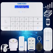 OWSOO Беспроводная ЖК GSM& SMS домашняя охранная система, автоматический дозвон