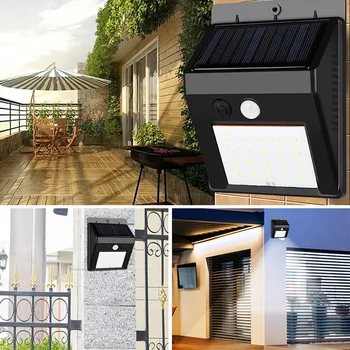 

Solar lamp outdoor garden courtyard lamp 20led home human body induction light control solar wall lamp
