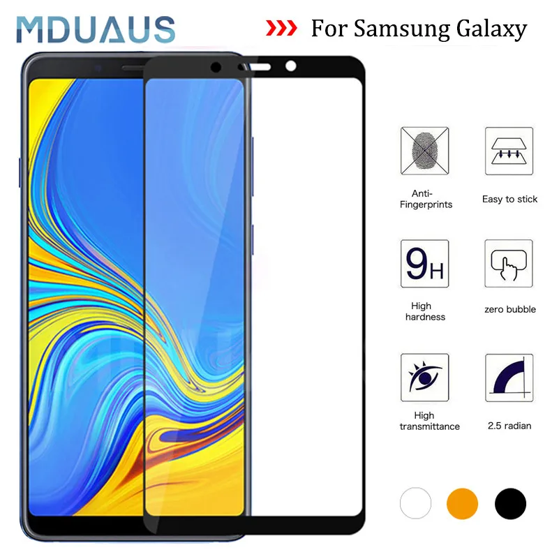 

9D Protective Glass on the For Samsung Galaxy A3 A5 A7 2016 2017 A6 A8 Plus A9 2018 Tempered Screen Protector Glass Film Case