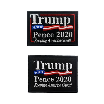 

Badge Rectangular Letter Embroidered DIY Apparel Armband Clothes Backpack Hat Patch American President Election New