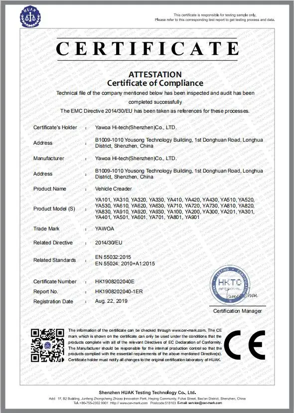 YAWOA YA101 код ридер OBD2 EOBD Авто диагностический инструмент Многоязычный мульти-ЭБУ бесплатное обновление лучше чем ELM327 Запуск 3001