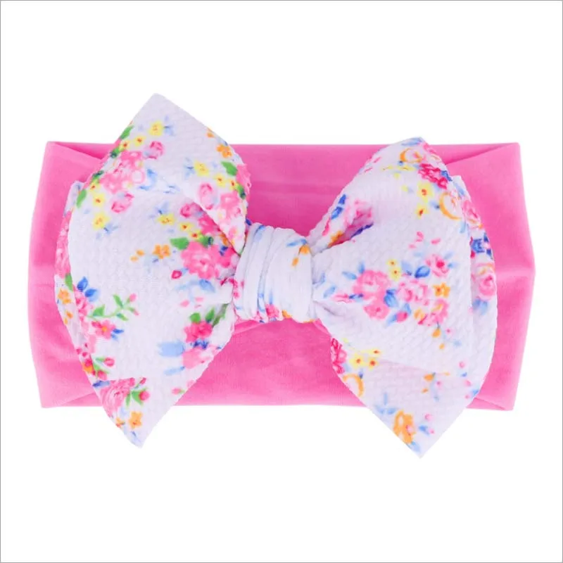 A4 Брендовые Детские повязки с цветами для девочек Bandeau Bebe Fille детские украшения для волос нейлона тюрбан с бантом новорожденных повязка для волос 26 цветов - Цвет: A4