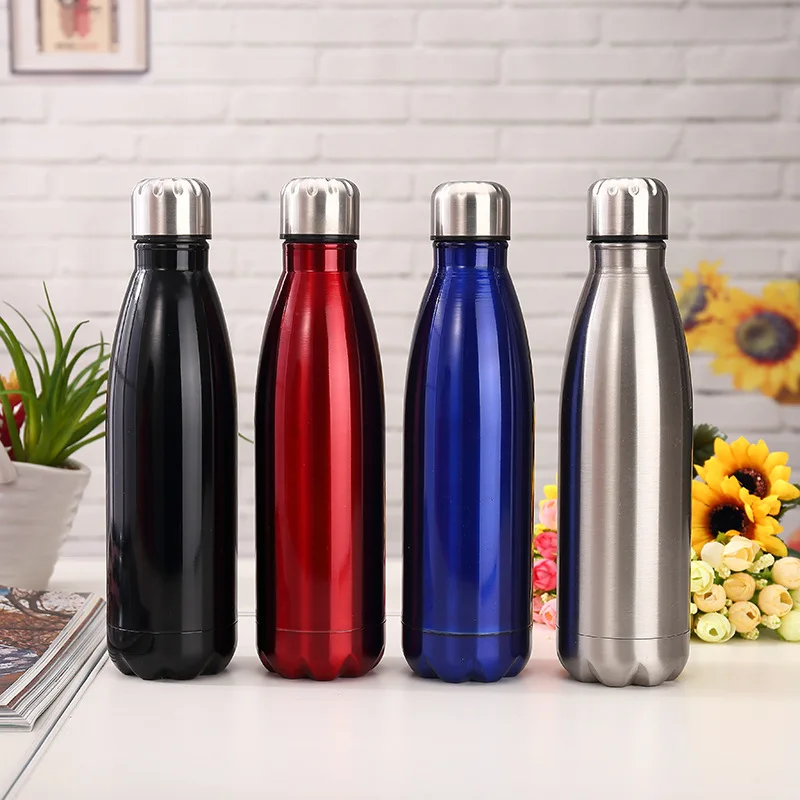 

Creative Gifts Stainless Steel Coke Bottle Insulated Cup Top Grade Business Gift Customization Logo Wood Grain Insulated Cup