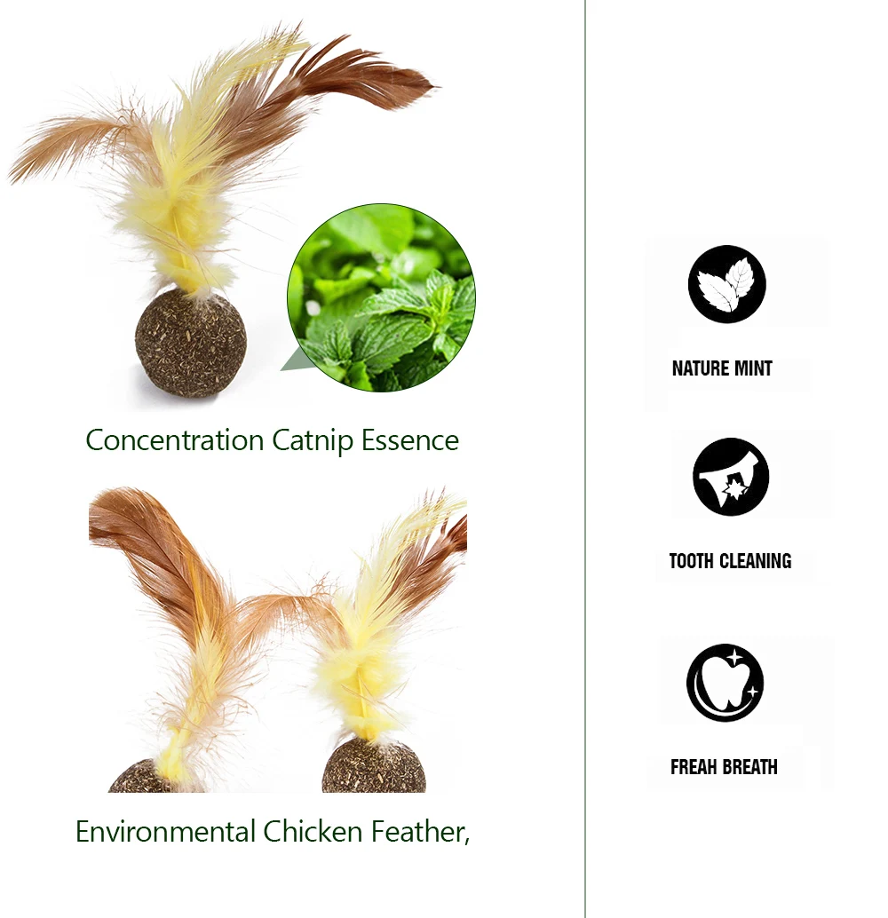 Натуральная кошачья мята игрушки для кошек мята кошка перо мяч для игры игрушка кошка мяч для точки когтей движение активированный зубы Чистка шлифовка
