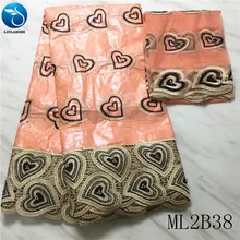 LIULANZHI Африканский Базен вышивка Гипюр кружево 7 ярдов парча riche хлопок Базен швейный материал для платья ML2B38