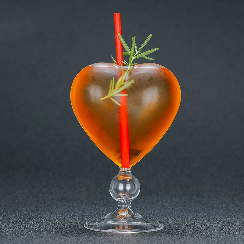 Креативное коктейльное стекло в форме сердца, прозрачная стеклянная кружка для пива, водки, бренди, бара, ресторана, клуба, вина, украшение, бокал для вина стопки для водки