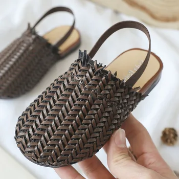 

Summer Kids Sandals For girls Braided Sandals Fashion Toddler baby Comfortable Beach shoes Soft Children Casual princess Slipper