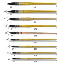 Escova de pintura aquarela do artista esquilo artesanal para suprimento de arte em aquarela
