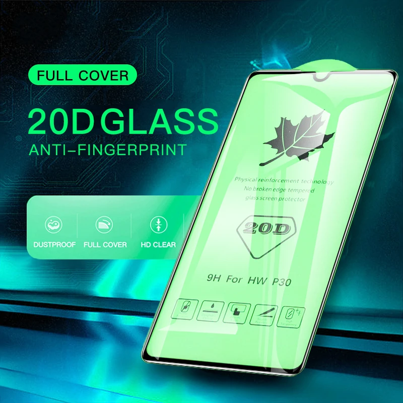 

25 Pcs 20D Full Curved Screen Protector For Huawei P20 P30 Lite Mate 20 30 Nova 3e 4 5 Y5 Y7 Prime 2018 Protective Glass Film