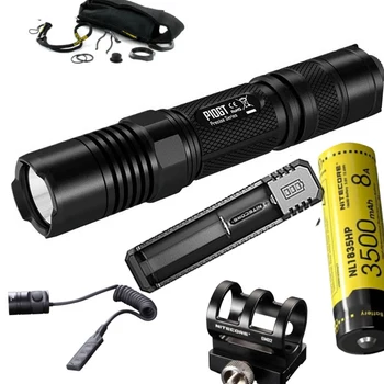 

NITECORE P10GT Tactical Flashlight CREE XP-L HI V3 LED max 900 lumen beam throw 286 meter torch + GM02 + RSW1
