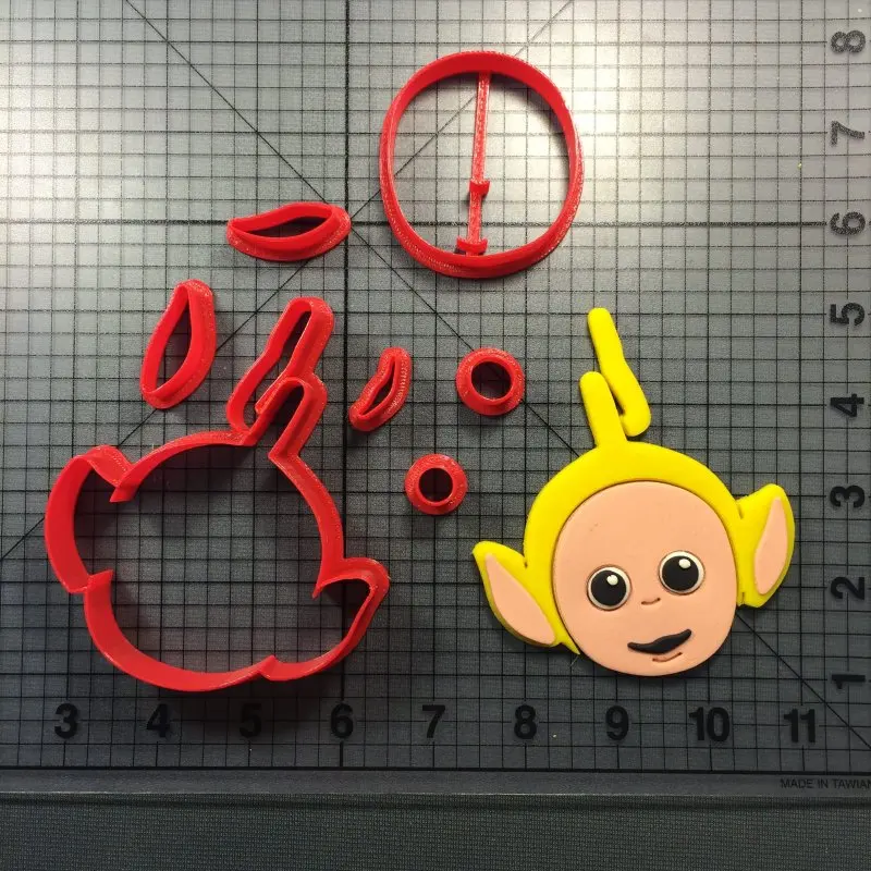 

Cute Cartoon Program Cookie Cutter Teletubbies Character Custom Made 3D Printed Fondant Cupcake Top Press Cookie Cutter Set