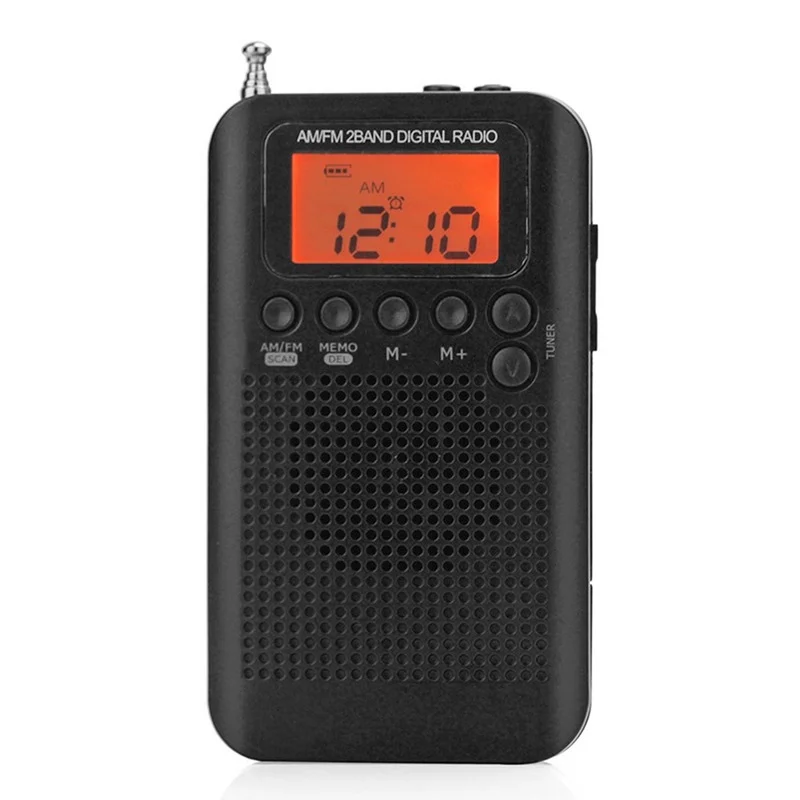 Портативный AM FM-радиоприемник цифровой дисплей карманное мини-радио с динамиком