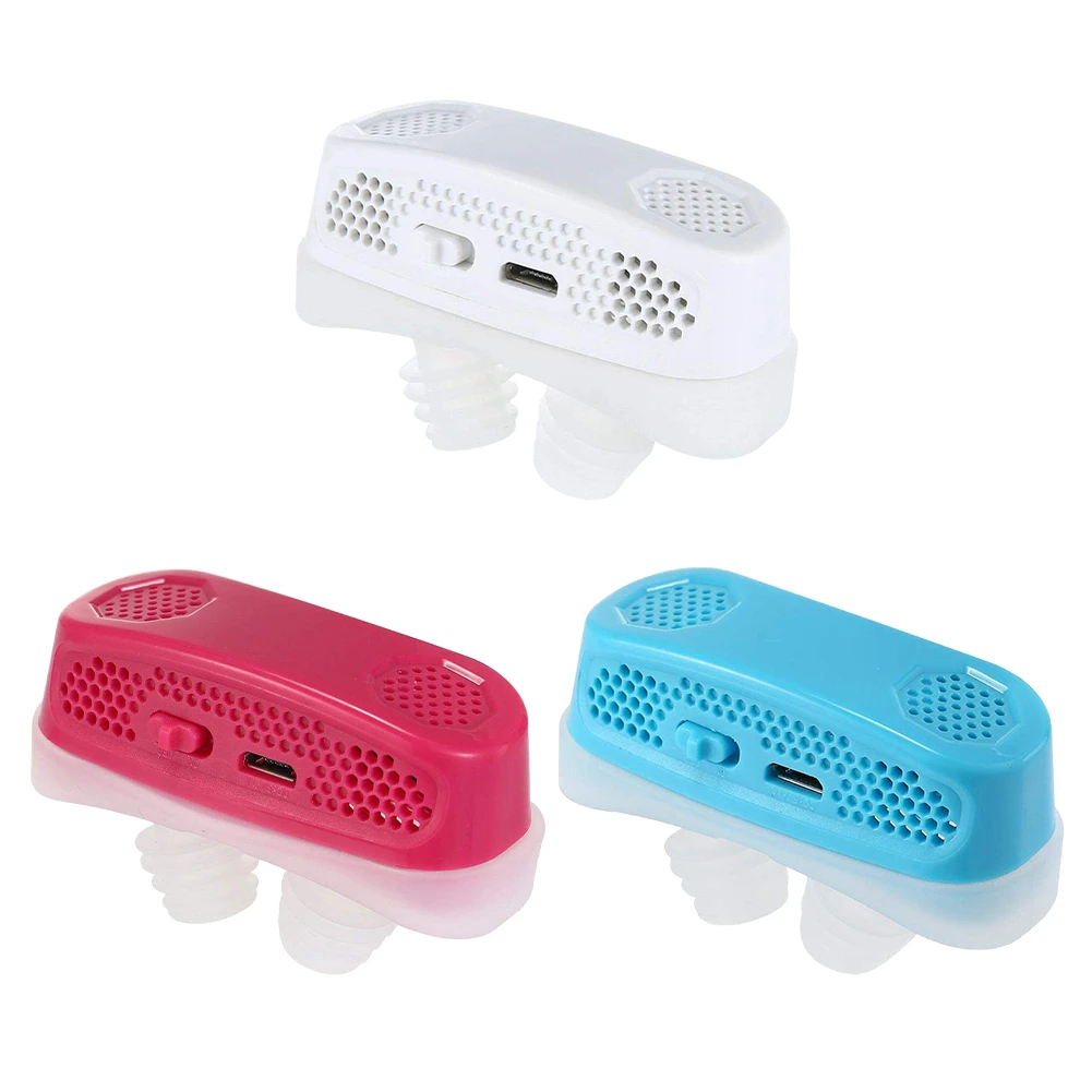 

3 Colors Can Choose Electronic Anti Snoring Devices Oxygen Concentrator Snoring Stopper Nose Vent Dilator - USB Rechargeable