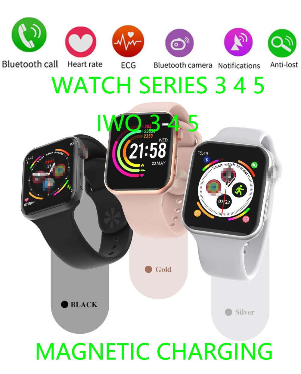 Оригинальные Смарт часы для apple series 5 4 3 iwo 13 12 клон ios android iPhone смартфон женщин и
