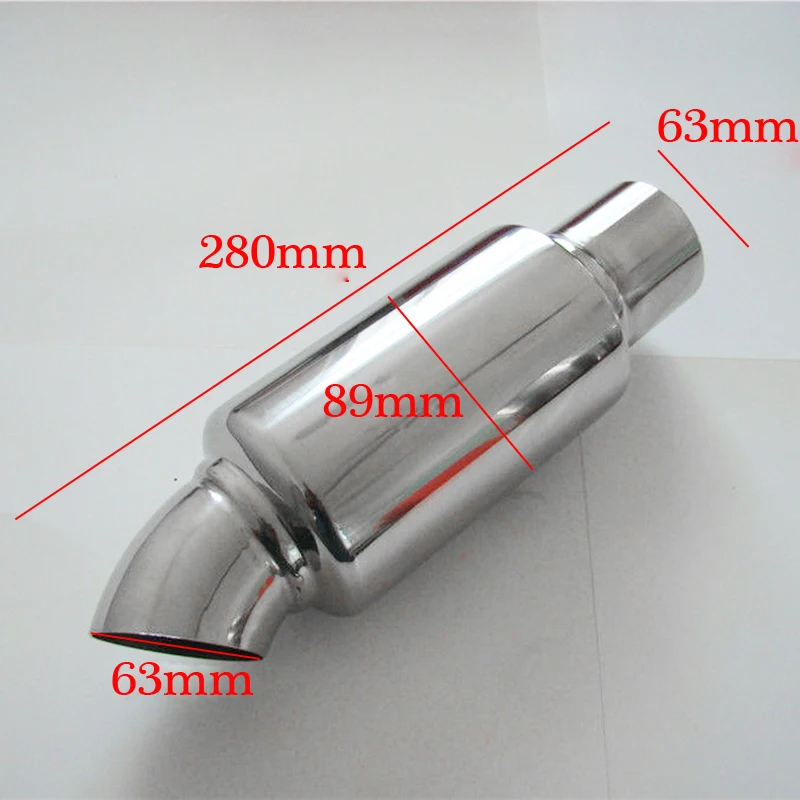 Декоративная выхлопная труба глушителя полированная 1 шт. сменная насадка из нержавеющей стали для настройки звука 63 мм полезная