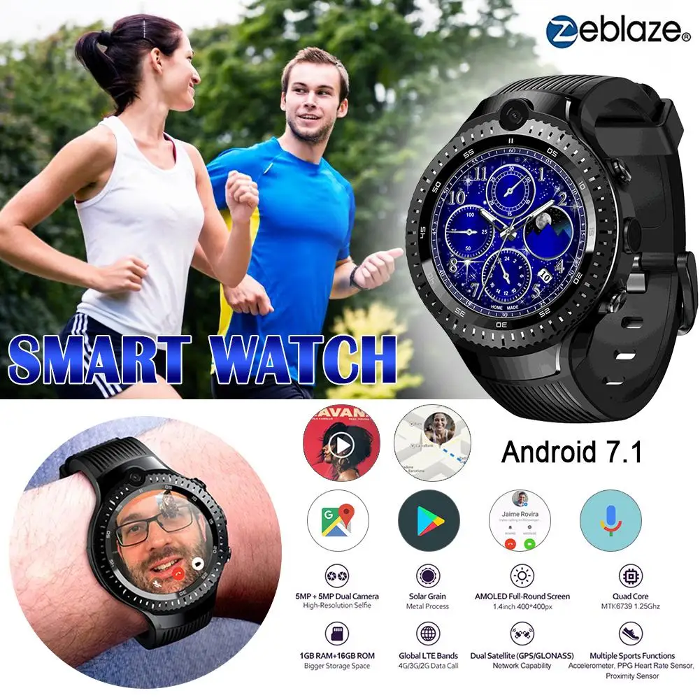 2019 New 4 Dual Smart Watch With 4G Dual Camera 1G Plus 16G Memory 530 MAh Battery High Quality Smart Watch #N