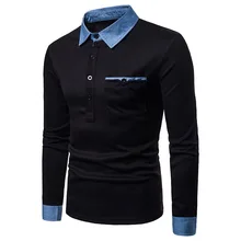 Модная повседневная мужская одежда большого размера, Трендовое Ковбойское дизайнерское поло с воротником и длинным рукавом