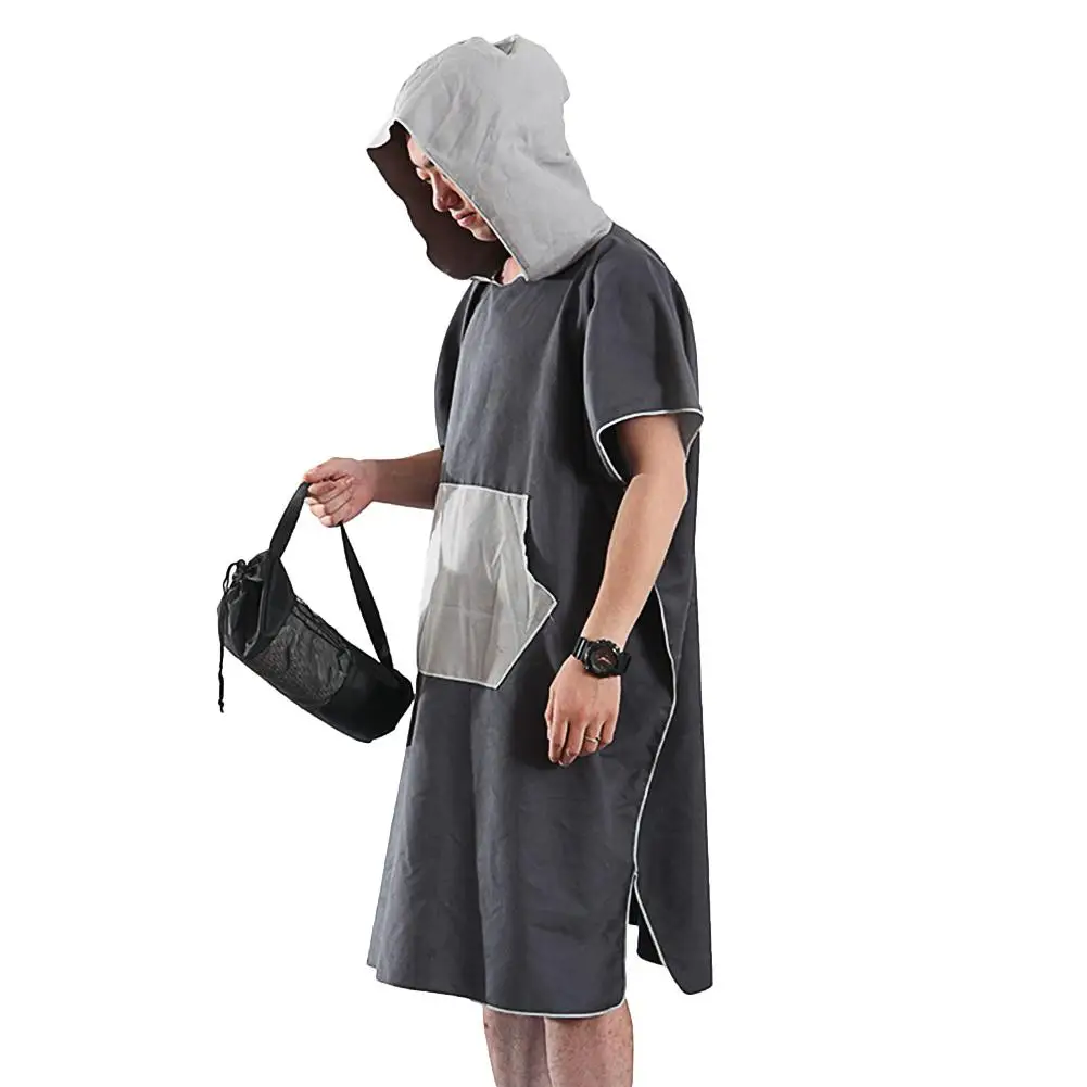 

Adults Quick Dry Beach Cloak Changing Clothes Cover Swimming Bath Towel Quick-drying Bathrobe Beach Cloak Changing Towel Cover