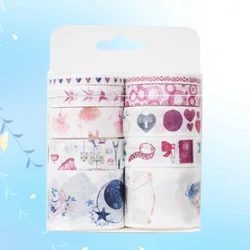 Bandelettes de masquage Washi, 10 pièces/paquet, autocollants de dessin animé, pour Scrapbook, bricolage, emballage cadeau pour journal intime 