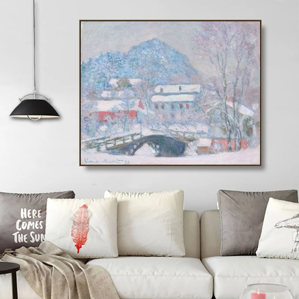 Картина на холсте sandsandviken Norway 》 Monet Настенная картина постеры с принтом декор для