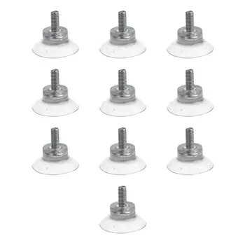 

10pcs Rubber Strong Suction Cup Transparent Glass Sucker Hook Replacement Fit Bathroom Supplies With Screw Storage Tool