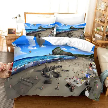 

Comic Bedding Set 2/3 Piece Set Bleach Printing Bedding Set Microfiber Duvet Cover Set Comforter Cover Pillowcases