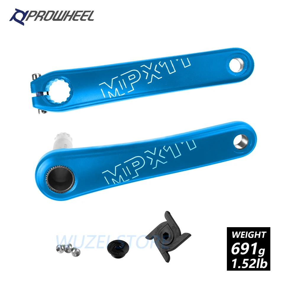 PROWHEEL MPX11 Кривошип горного велосипеда звездочки 8/9/10/11/12 Скорость 170/175 мм Совместимость SRAM mtb велосипедные рукоятки с плавками BB Части - Цвет: 170mm Blue