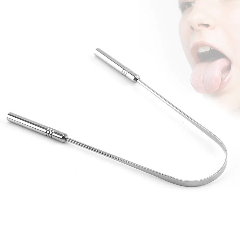 

Stainless Steel 304 Tongue Cleaner Adult to Breath Tongue Coating Brush Tongue Scraping Board Tongue Scraper