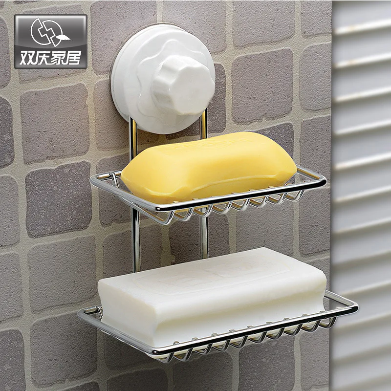 

Shuangqing Magic Power Sucker Kitchen Dual Purpose Double-deck Soap Holder Concise Waterlogging Caused By Excessive Rainfall