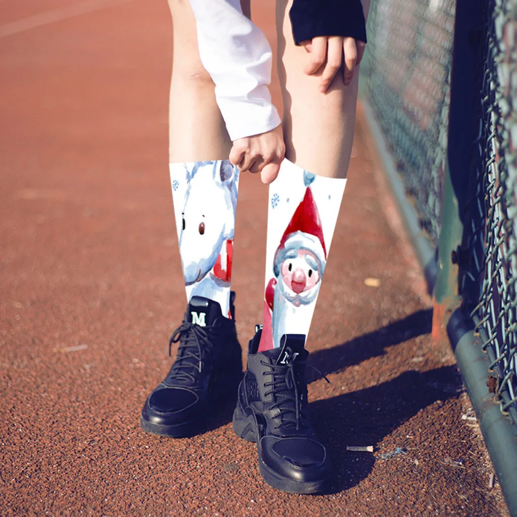 Носки, рождественские носки унисекс, Праздничные рождественские носки, 9 различных дизайнов, рождественский подарок, длинные забавные носки, носки женски skarpet