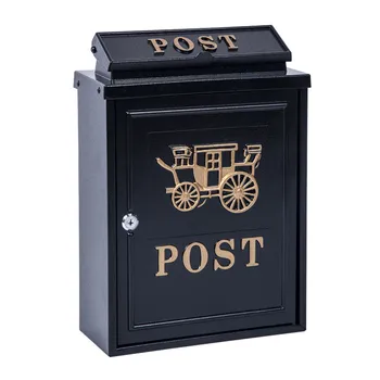 

Retro American Pastoral Wall Mounted Mailbox Metal Letter Post Mailbox Fashion Post Mailbox Garden Decor
