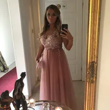 Высокое платье с разрезом для выпускного вечера, сексуальное Тюлевое ТРАПЕЦИЕВИДНОЕ длинное вечернее платье с v-образным вырезом, вечерние платья с открытой спиной, бисерные кристаллы, официальная одежда