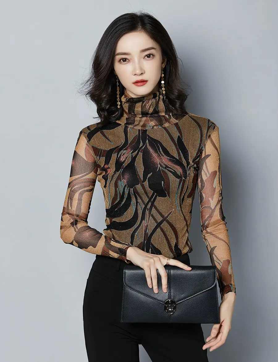 Blusas Mujer De Moda женская блузка Harajuku с принтом, длинный рукав, повседневный Топ, Офисная уличная одежда, сексуальные дамские зимние топы, большие размеры