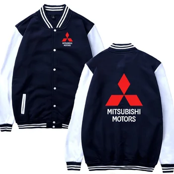

Mens Baseball Jacket Mitsubishi Car Logo Print Casual Hip Hop Harajuku Sweatshirts Mens Baseball uniform Slim Fit Unisex Clothin