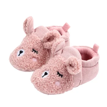 

Winter Cute Cartoon Sheep Baby Shoes First Walker Fleece Warm Cotton Shoes Soft Sole Infant Toddler Baby Floor Socks 0-12M