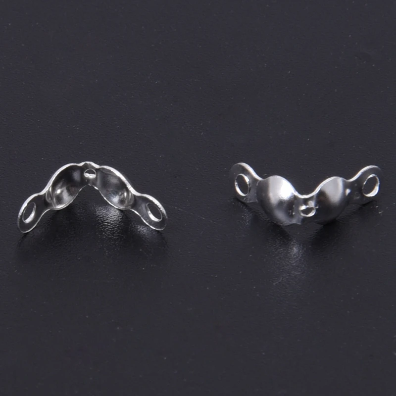 200 PCS Silver Spherical Metal Buckle Packet Header 4 mm