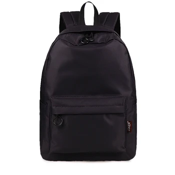 

Fashion Solid Color Large Capacity Student Backpack Multifunctional Leisure Travel Laptop Bag Waterproof Black Wild Schoolbags