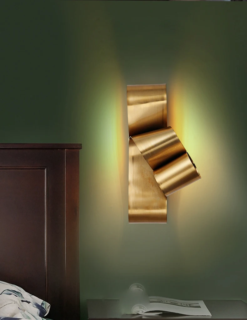 Wall lamp living room light luxury golden Nordic