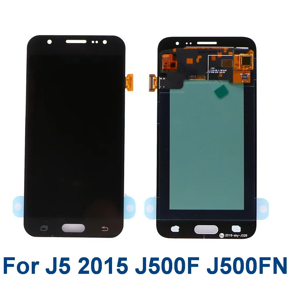 Super AMOLED для samsung GALAXY J5 J500F J500FN J500M J500H ЖК-дисплей кодирующий преобразователь сенсорного экрана в сборе регулировка яркости