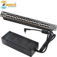 GPOE-24B стойка крепление балансировки нагрузки гигабитный poe-инжектор с 48 в 120 Вт блок питания для ip-камеры сети и набор для видеонаблюдения PoE