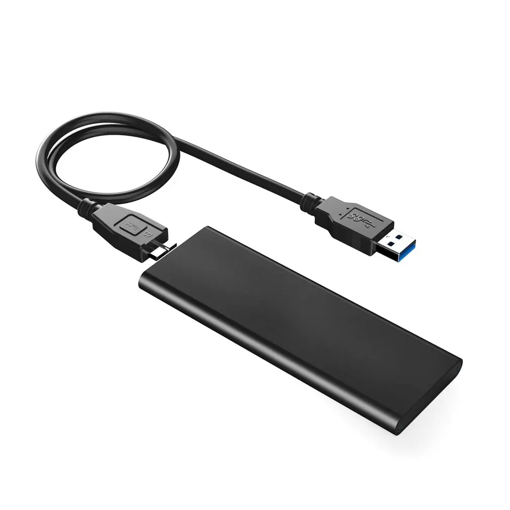 Black Твердотельный жесткий диск SSD Ngff M.2 NGFF к USB3.0 корпус твердотельного жесткого диска адаптер коробка - Цвет: Black