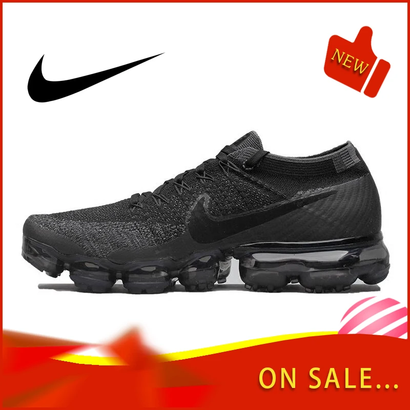 Продажа Оригинальные подлинные мужские кроссовки для бега Nike Air VaporMax Be True Flyknit, спортивная обувь для улицы, Классическая дышащая обувь 849558 007
