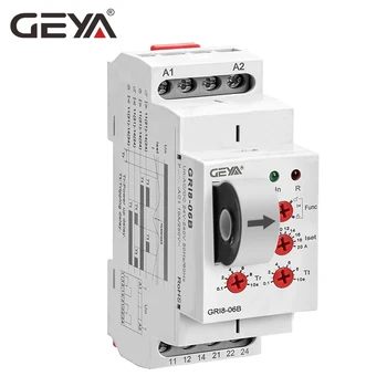 

NEW GEYA GRI8-06 DC Current Sensor Relay 18mm width 2CO 8A AC/DC Current Testing Relay 24V-240V Wide Range
